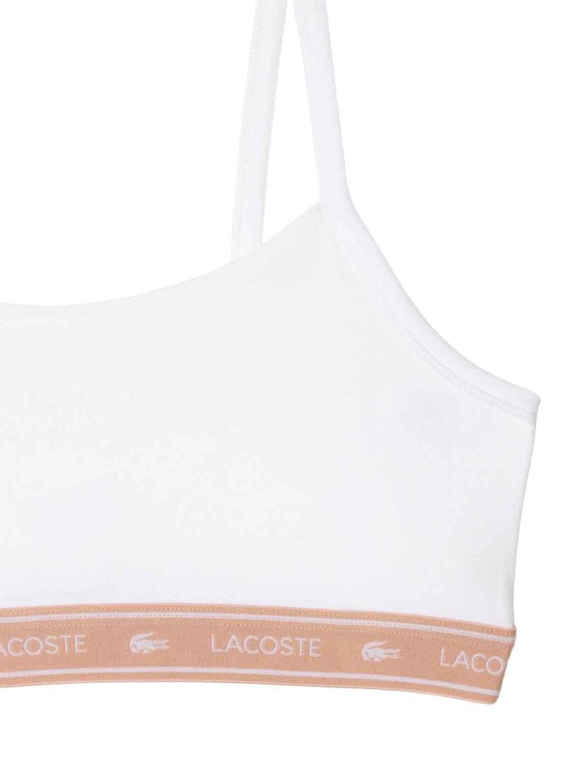 Reggiseno Lacoste Brasier Basic Bianco per Donna