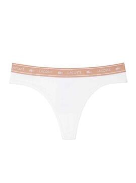 Tanga Lacoste Bianco per Donna