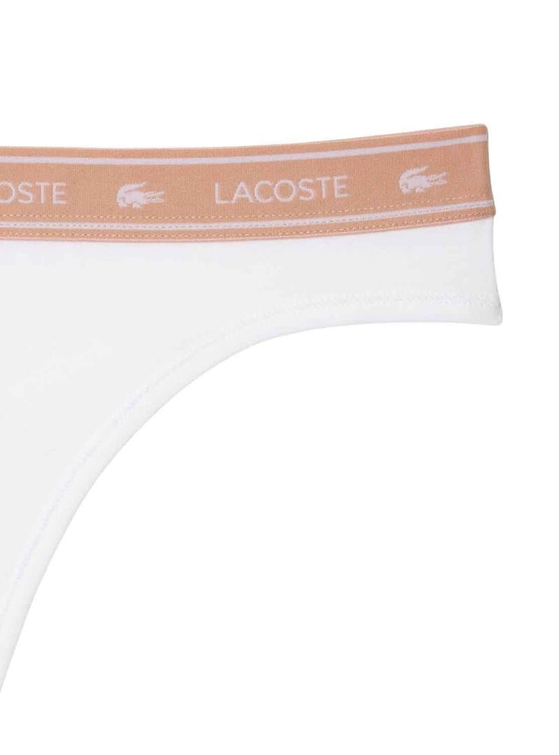 Tanga Lacoste Bianco per Donna