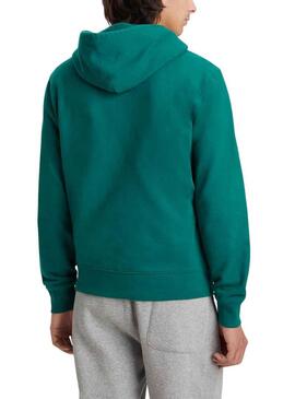 Felpa Levis Hoodie Basic Verde per Uomo