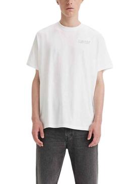 T-Shirt Levis Relaxed Bianco per Uomo