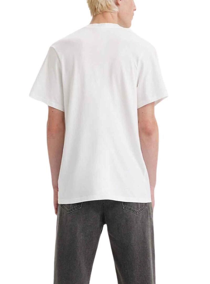T-Shirt Levis Relaxed Bianco per Uomo