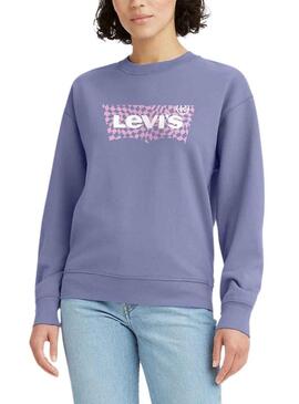 Felpa Levis Basic Lilla per Donna