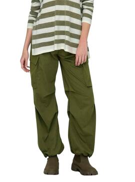 Pantaloni Only Oceano perscivolo Verde per Donna