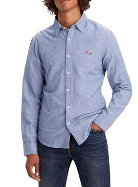 Camicia Levis Battery Slim Blu per Uomo