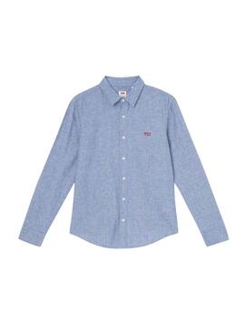 Camicia Levis Battery Slim Blu per Uomo