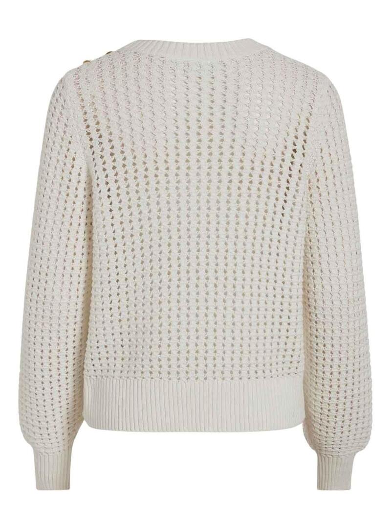 Pullover Vila Vimomen Bianco per Donna