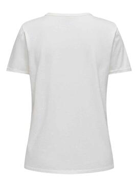 T-Shirt Only Elif Bianco per Donna