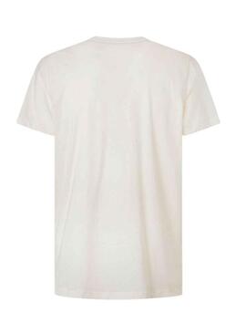 T-Shirt Pepe Jeans Eggo Bianco per Uomo