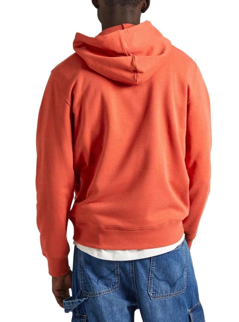 Felpa Pepe Jeans Joe Hoodie Arancione Uomo