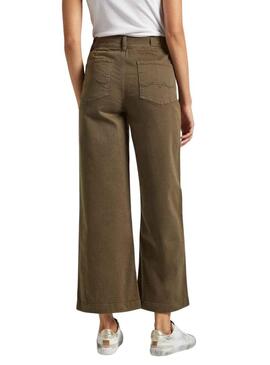 Pantaloni Culotte Pepe Jeans Tania Verde per Donna