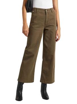 Pantaloni Culotte Pepe Jeans Tania Verde per Donna