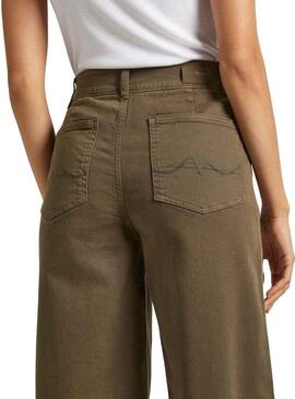 Pantaloni Culotte Pepe Jeans Tania Verde per Donna