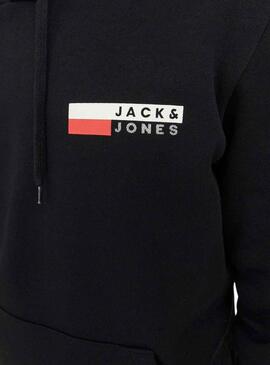 Felpa Jack & Jones Corp. Logo Nero Uomo