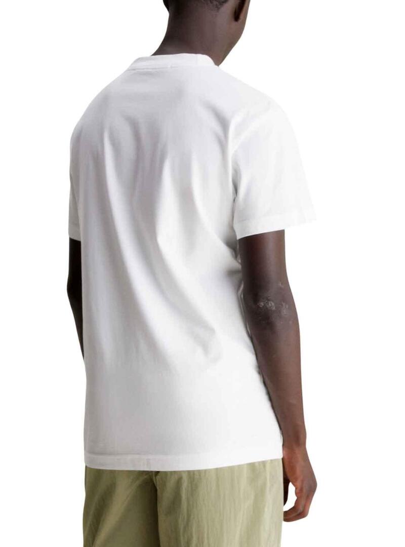 T-Shirt Calvin Klein Institutional Bianco Uomo