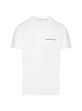 T-Shirt Calvin Klein Institutional Bianco Uomo