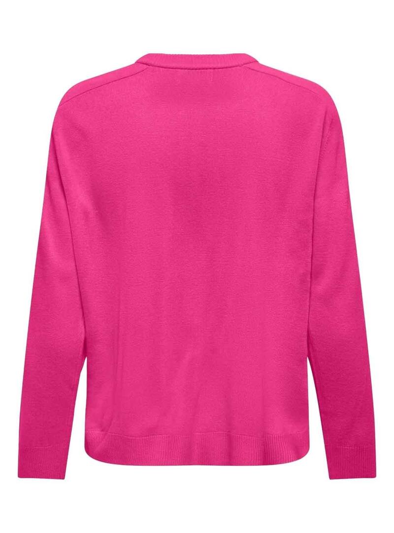 Maglia Only Sunny Loose Rosa per Donna