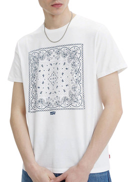 T-Shirt Levis Graphic Crewcollo Bianco per Uomo