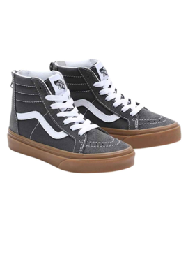 Sneakers Vans Sk8 Hi Zip Grigio per Bambino e Bambina