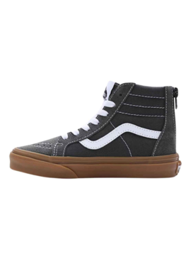 Sneakers Vans Sk8 Hi Zip Grigio per Bambino e Bambina