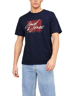 T-Shirt Jack & Jones Zuri Blu Navy Uomo