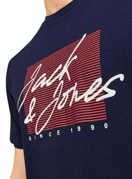 T-Shirt Jack & Jones Zuri Blu Navy Uomo