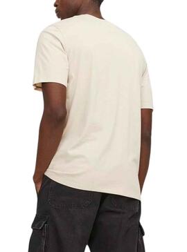 T-Shirt Jack & Jones Zuri Beige per Uomo