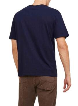 T-Shirt Jack & Jones Paulos Blu Navy per Uomo