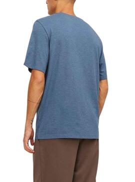 T-Shirt Jack & Jones Paolo Blu per Uomo