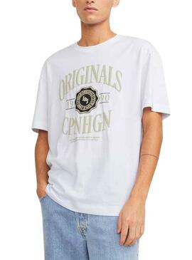 T-Shirt Jack & Jones Lucca Bianco per Uomo