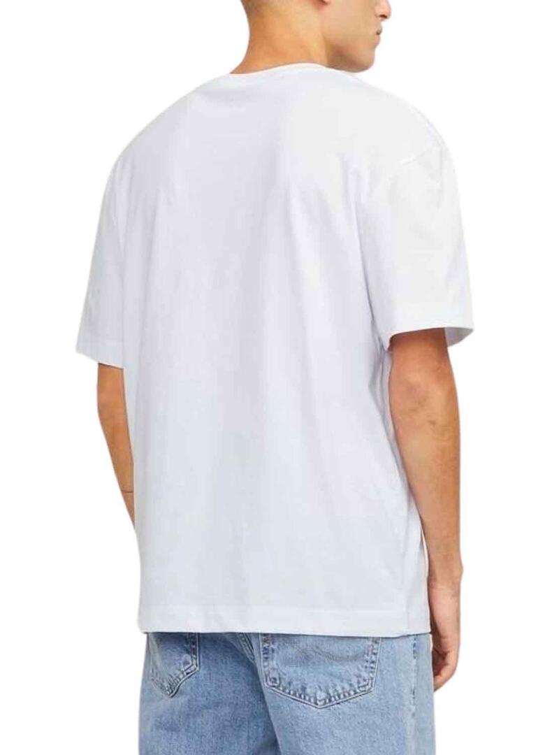 T-Shirt Jack & Jones Lucca Bianco per Uomo