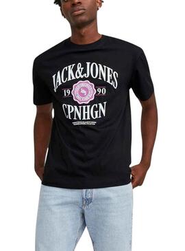T-Shirt Jack & Jones Lucca Nero Uomo
