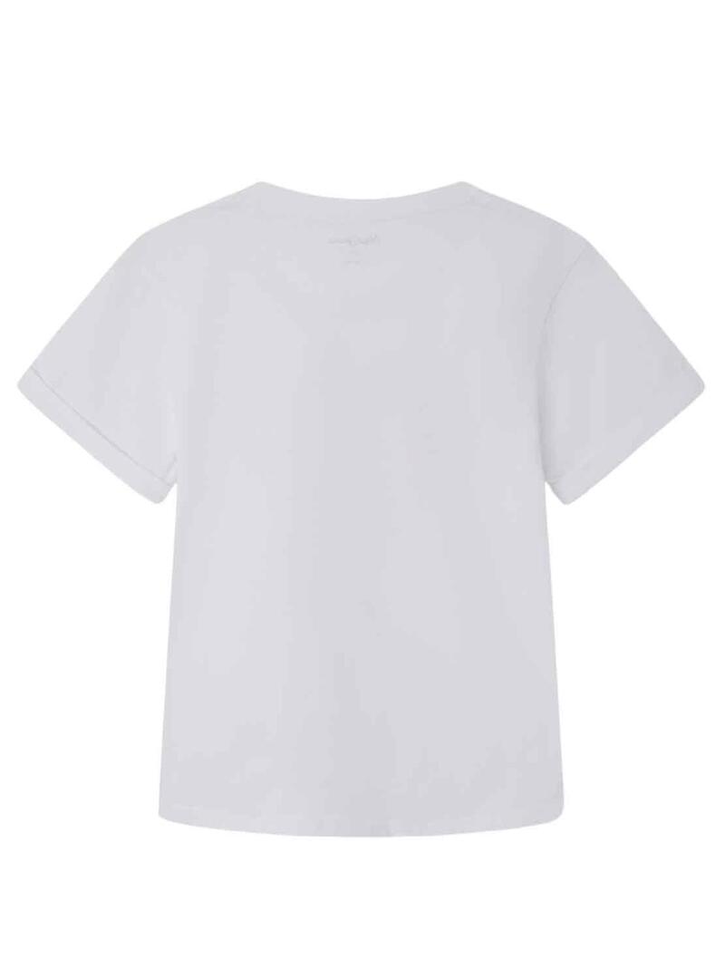 T-Shirt Pepe Jeans Insieme Bianco per Bambina