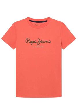 T-Shirt Pepe Jeans New Art Arancione per Bambino