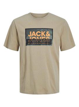 T-Shirt Jack & Jones Logan Beige per Bambino