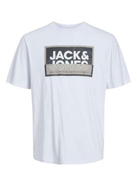 T-Shirt Jack & Jones Logan Bianco per Bambino
