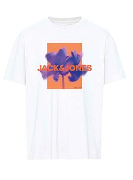 T-Shirt Jack & Jones Floreale Bianco per Bambino