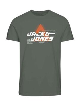 T-Shirt Jack & Jones Cofoto Verde per Bambino