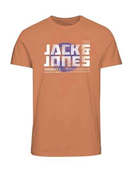 T-Shirt Jack & Jones Cofoto Arancione Bambino