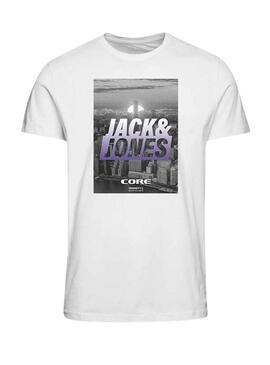 T-Shirt Jack & Jones Photo Bianco per Bambino