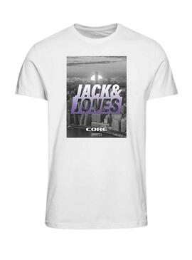 T-Shirt Jack & Jones Photo Bianco per Bambino