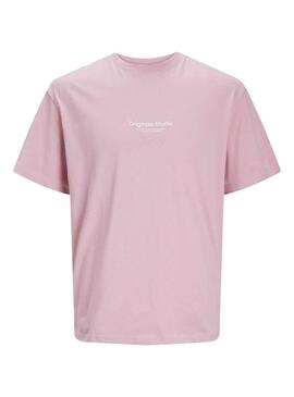 T-Shirt Jack & Jones Vesterbro Rosa Bambino 