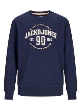 Felpa Jack & Jones Minds Blu Navy per Bambino