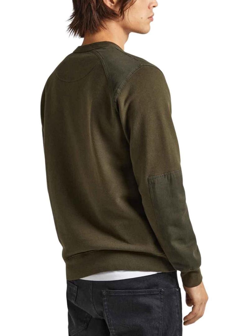 Felpa Pepe Jeans Riccardo Verde per Uomo