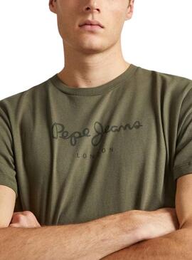 T-Shirt Pepe Jeans Eggo Verde per Uomo