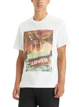 T-Shirt Levis Relaxed Cascata Bianco Uomo 