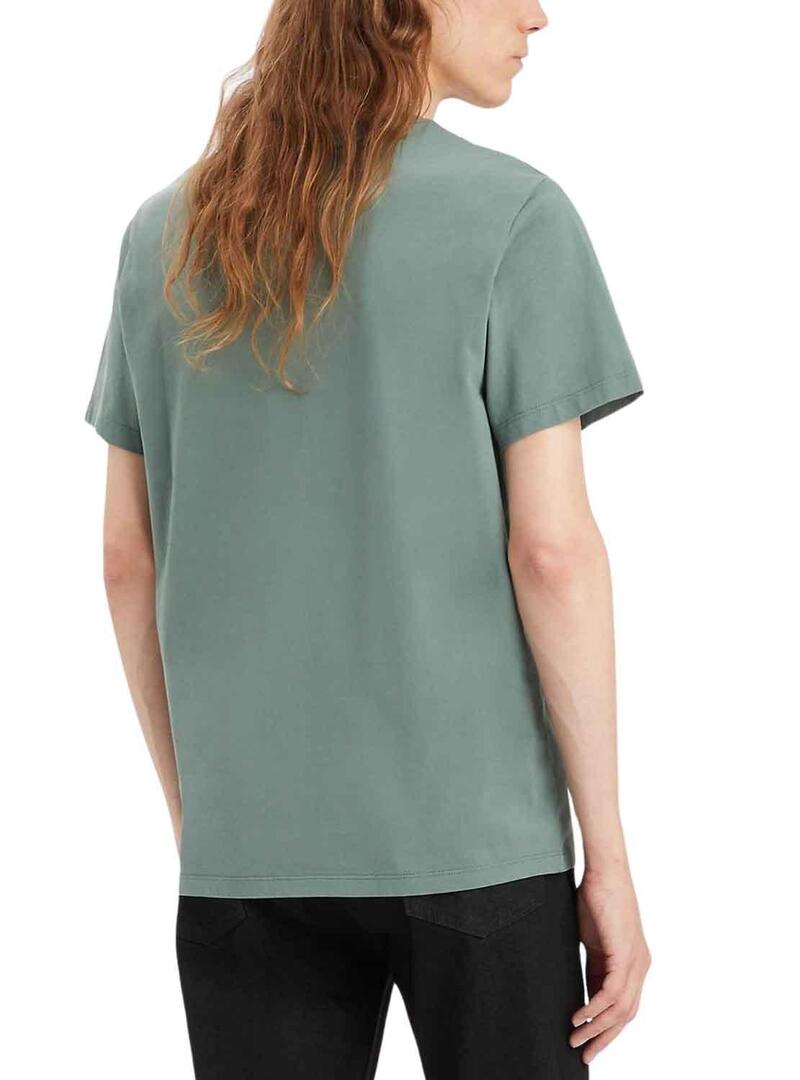 T-Shirt Levis Original Verde per Uomo