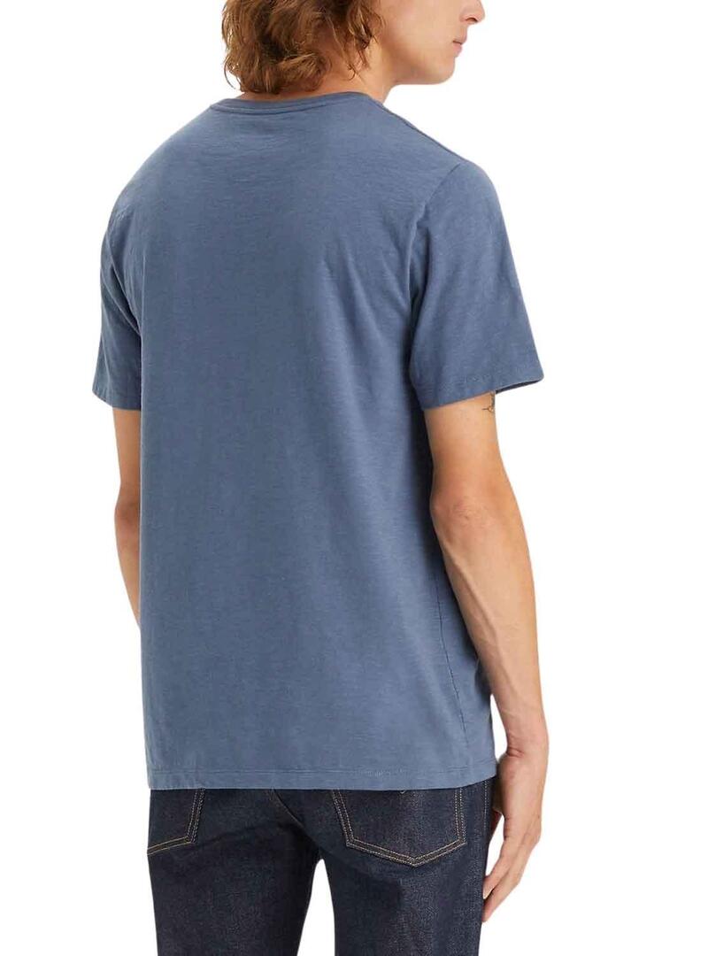 T-Shirt Levis Original Vintage Blu per Uomo