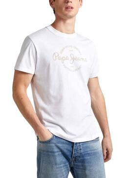 T-Shirt Pepe Jeans Craigton Bianco per Uomo