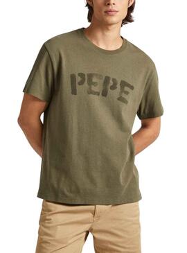 T-Shirt Pepe Jeans Rolf Verde per Uomo